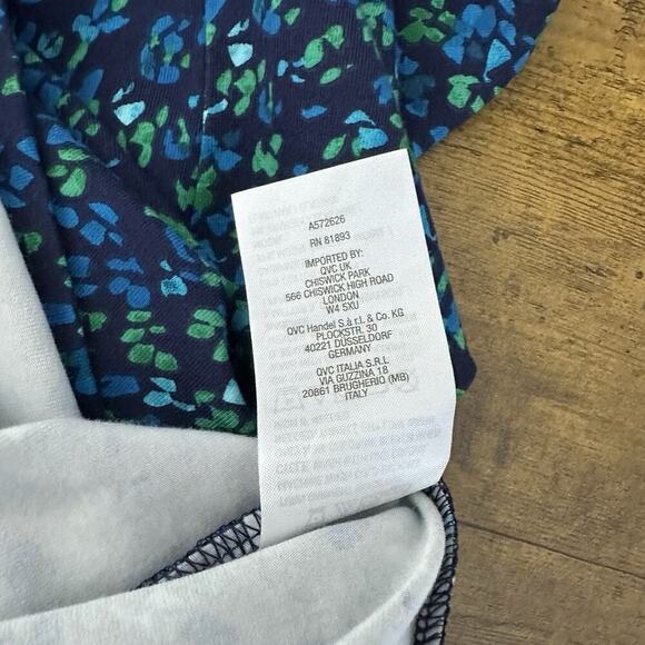 Isaac Mizrahi Live Shift Dress Womens 4XT Blue Confetti Print Stretch Office - Picture 8 of 11